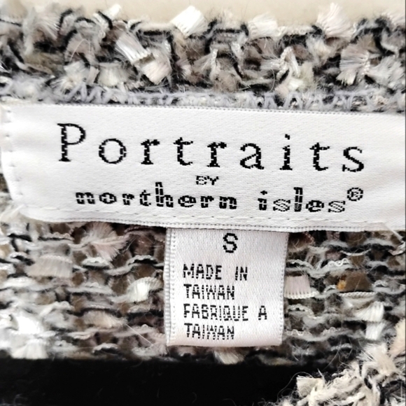 Ribbon Knit Tunic Sweater Size S Textured Portraits by Northern Isles Boho - Picture 6 of 9